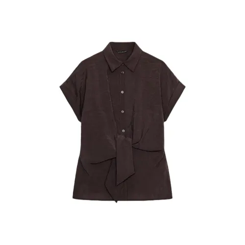 ZARA Коричневые Женские Рубашки