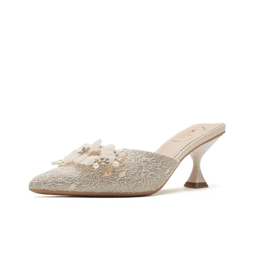 CAOT Износостойкие домашние тапочки Женские Шампанское Коробка