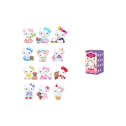 POP MART Hello Kitty Hello Kitty Sweet Collection Blind Boxes Single Mystery Box Целая коробка 12 шт