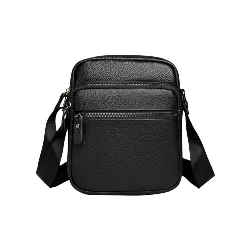 Old Man's Head Сумка через плечо из коровьей кожи мужская черная