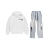 Set (Белый свитшот + Серые брюки)