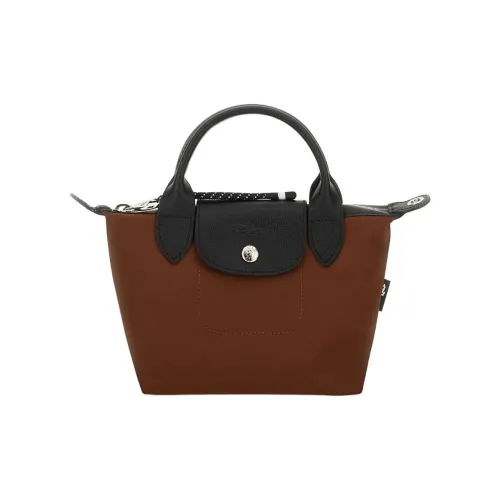 LONGCHAMP Переработанный холст Пельмени Сумка через плечо Сумка Мини Сумка Женская Шоколад