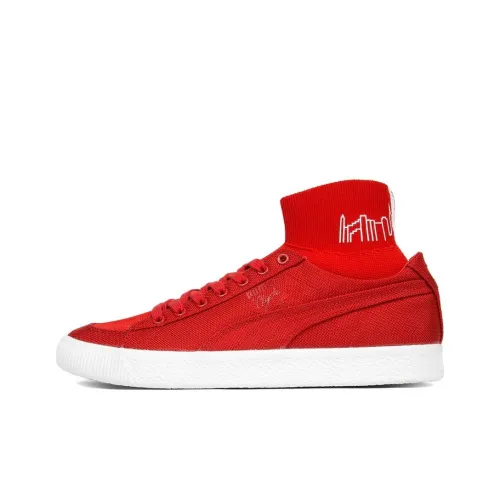Manhattan Portage X PUMA Clyde MID Топ Скейтборд Кроссовки Унисекс Красный