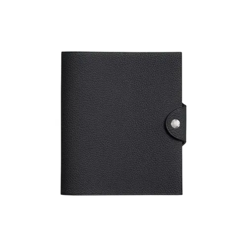 HERMES Ulysse Коровья кожа Togo Защитный чехол Trumpets Унисекс 3Y Caban Черный Твид Темно-синий Синий