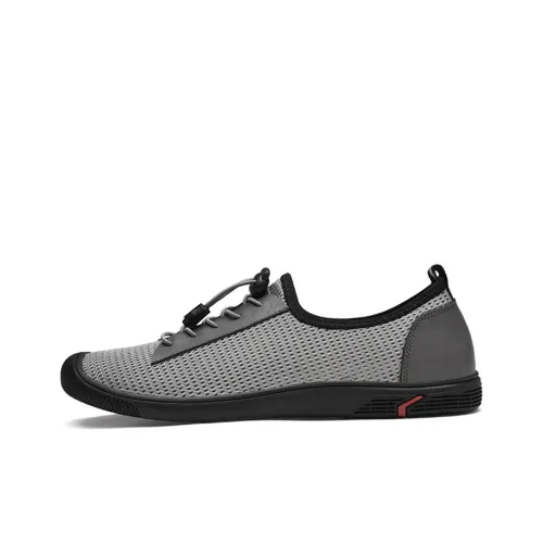 Wen Nai Мужские повседневные туфли Low Top Серые Мужские