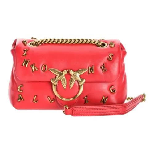 PINKO Puff Кожа Сумка через плечо Мини Женские Красный