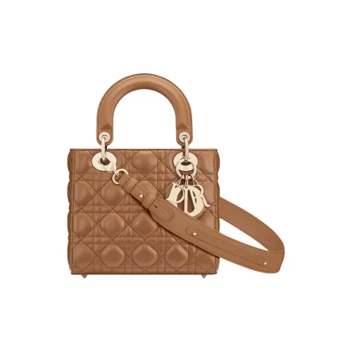 DIOR Lady Dior My ABCDior Овечья шкура Сумка Lady Dior Сумка на одно плечо Маленькая Женская CAMEL