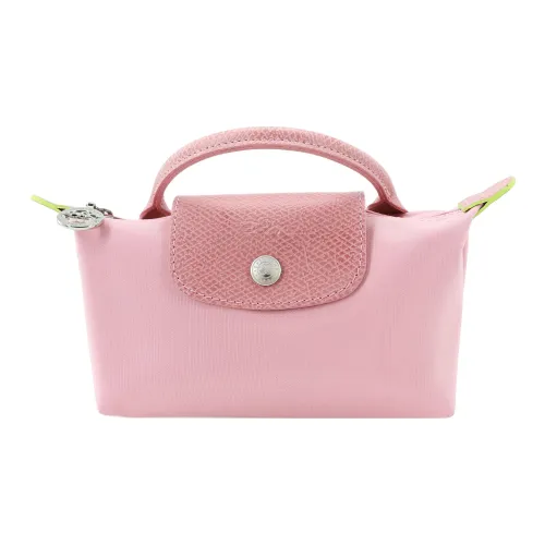 LONGCHAMP Le Pliage Green Коровья кожа Комбинированный Пельмени Сумка Обычный Женский Лепесток Розовый