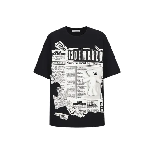 13 DEMARZO Черные Женские Футболки