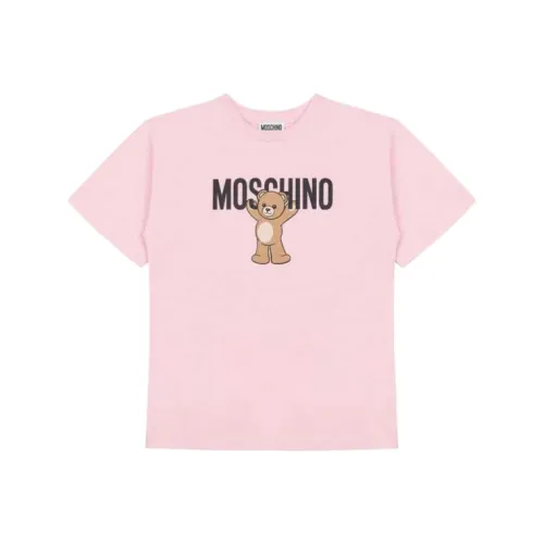 MOSCHINO Тедди T Рубашка Медведь Хлопок Джерси Maxi T Рубашка Дети Возраст 3-7 Лет