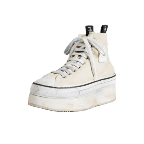 R13 Высокие кеды женские бежевые