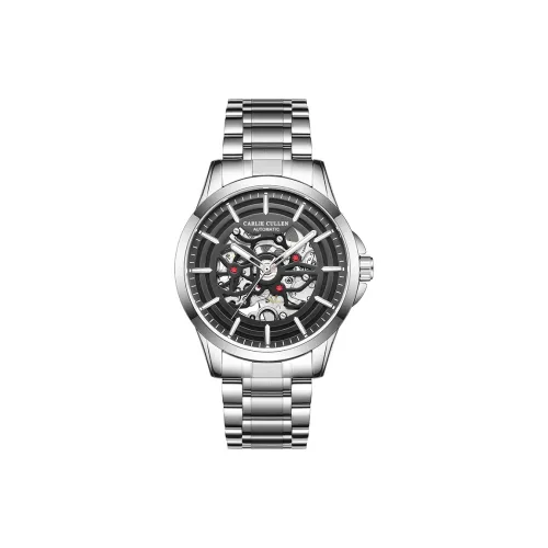 CARLIECULLEN Extreme Collection Автоматический Механический Механизм Нержавеющая Сталь Ремешок Часы Мужские Черный Циферблат