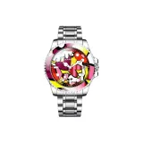 Стальной браслет красного цвета