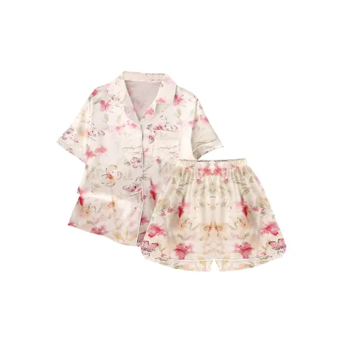 QIAOYUN Бабочка Женские Пижамные Комплекты