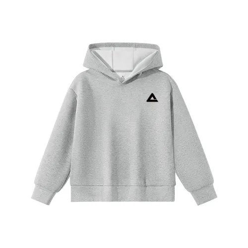 PEAK Светло-пшеничный серый/PK Минималистский стиль Черный Этикетка Силикон K Kids Толстовки