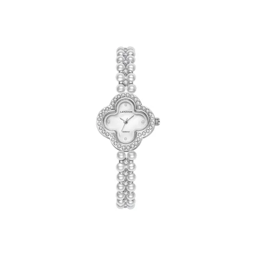 LANZOOM Кварцевый механизм ремешок из нержавеющей стали женские часы белый циферблат