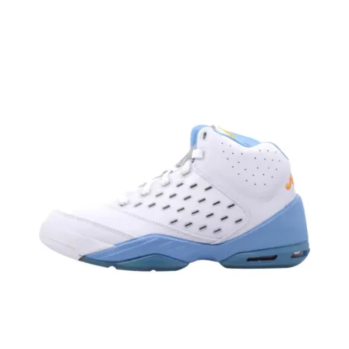 Jordan Melo 5,5 Устойчивый к истиранию MID Топ Винтажные баскетбольные кроссовки Мужской Белый