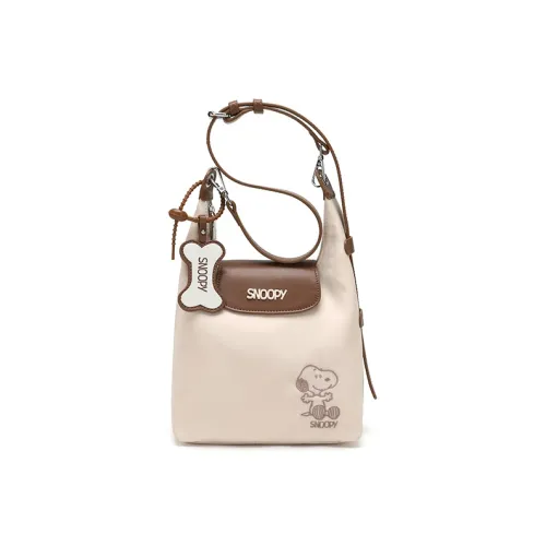 SNOOPY Oxford Patchwork PU (полиуретан) Сумка через плечо Стандартная Женская Абрикос Коричневый