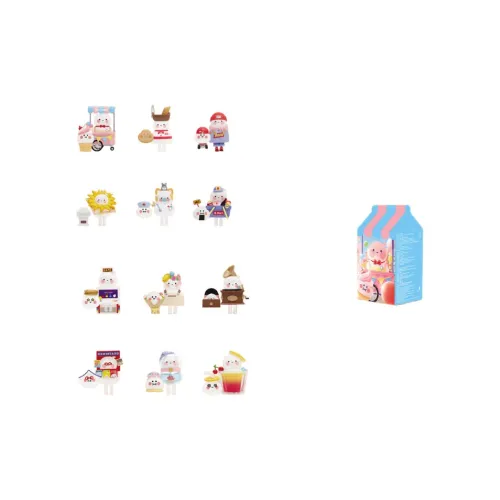 POP MART BOBO COCO A Small Shop Коллекция Слепые коробки Один Mystery Коробка Целая коробка 12 шт