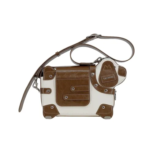 Great Dog and Black Horse Сумка через плечо из микрофибры и синтетической кожи Женская Каштановый Коричневый