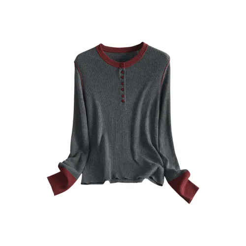 Cypress House Темно-серый и Красный Женский Трикотаж