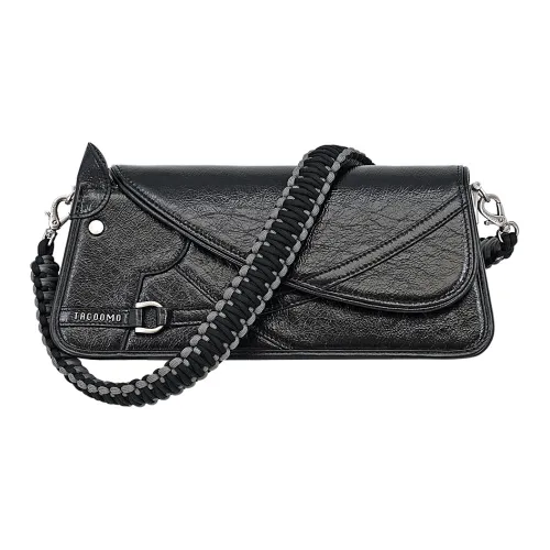 Great Dog and Black Horse Оригинальный дизайн Сумка через плечо Средняя Унисекс Черная