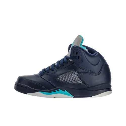 Jordan Air Джордан 5 MID Топ Детские Баскетбольные Кроссовки Синий Подростки