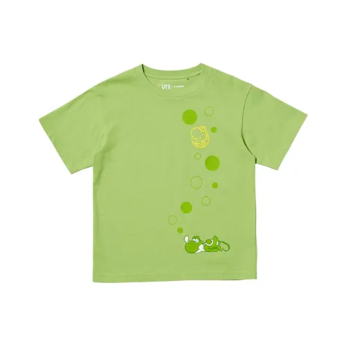 UNIQLO T-рубашка зеленая для детей 3-7 лет