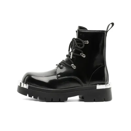 ZHENRAN Martin Boot Мужской Глянцевая кожа Черный