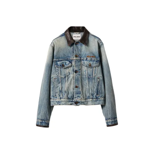 MIU MIU Светло-синий Женские Джинсовые Куртки
