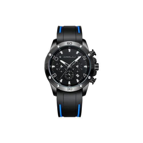 CRRJU Кварцевый механизм Часы Мужские Черный циферблат