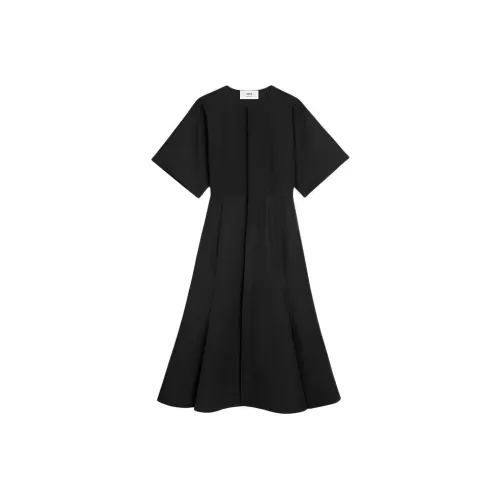 AMIPARIS SS24 Короткое платье с короткими рукавами женское черное