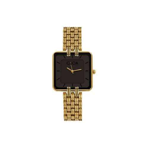 CILOA Кварцевый механизм стальной ремешок женские часы черный циферблат