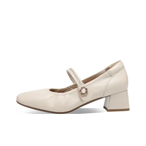 BOERDIQI Грубый каблук Мэри Джейн Женские туфли