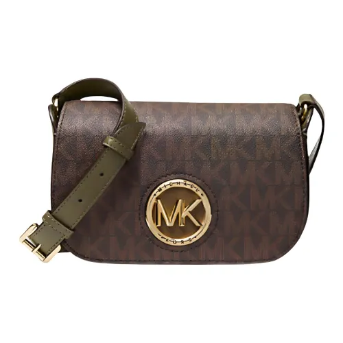 MICHAEL KORS Samira Кожа Курьерская Сумка Сумка через плечо Маленькая Женская Оливково-зеленая