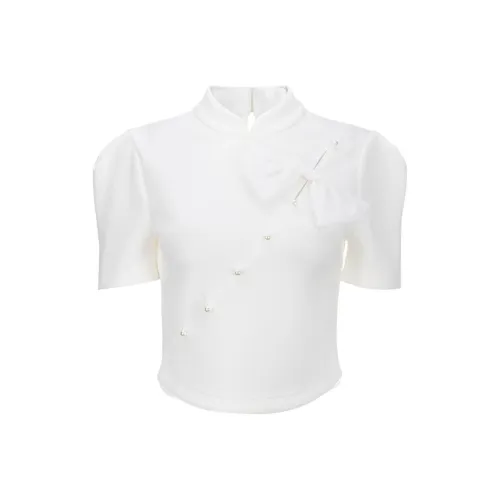 AIVEI Белый Женские Короткие Топы