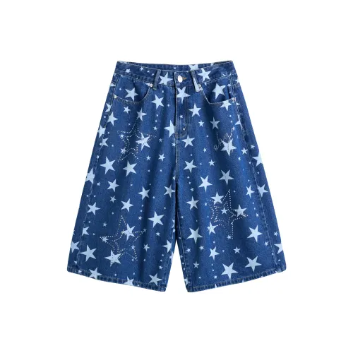 51XXHA Синие Унисекс Джинсовые Шорты