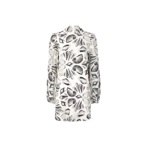 Alexander McQueen Белое Женское Длинное Платье с Рукавами