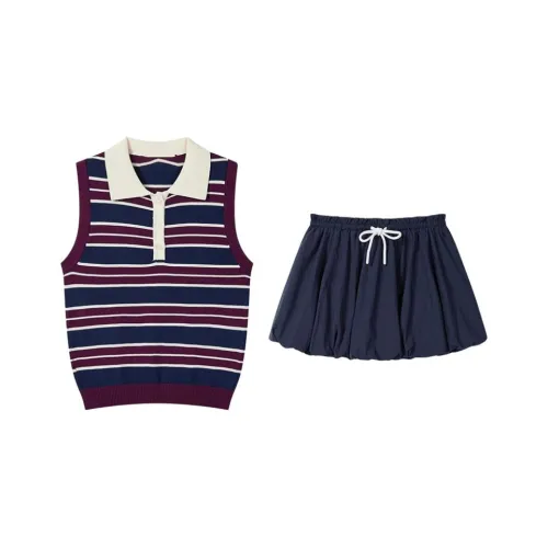 ABBY GODDESS Темно-синий Женские Комплекты с юбкой