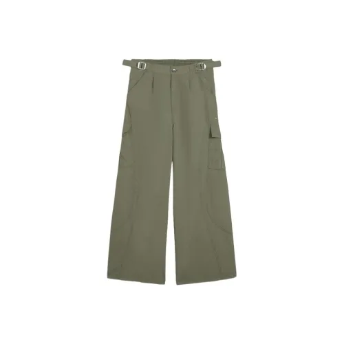 PUMA Green Men's Casual Pants PUMA Зеленые Мужские Повседневные Брюки