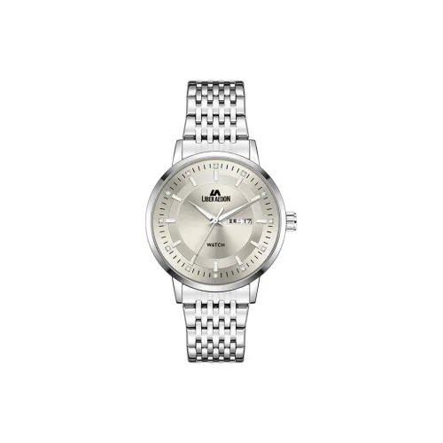 LIBER AEDON Наручные часы Кварцевый механизм Сплав Ремешок Серый циферблат Мужские часы