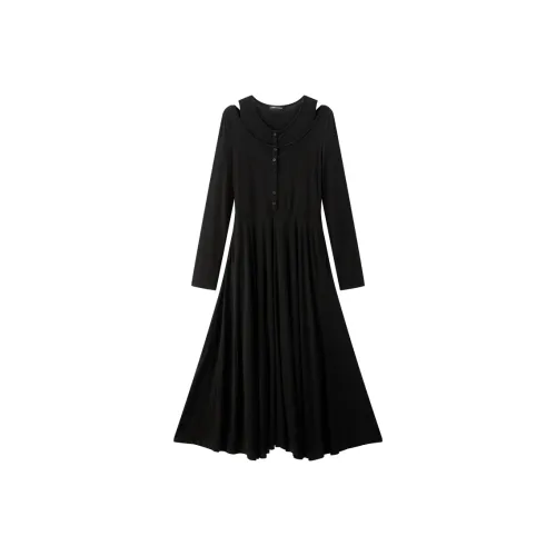 PEACEBIRD Длинное платье с длинными рукавами женское