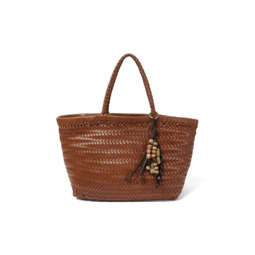 MZ HOUGE Сумка-тоут из коровьей кожи женская коричневая