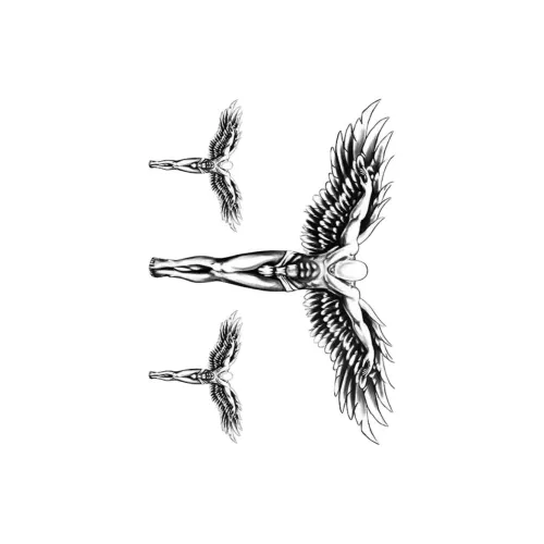 LIEJI Портрет Ангел Многоцветный Tattoo Наклейка