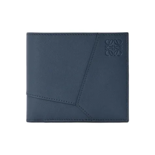 LOEWE Пазл Телячья кожа Кошелек Мужской Индиго Краситель