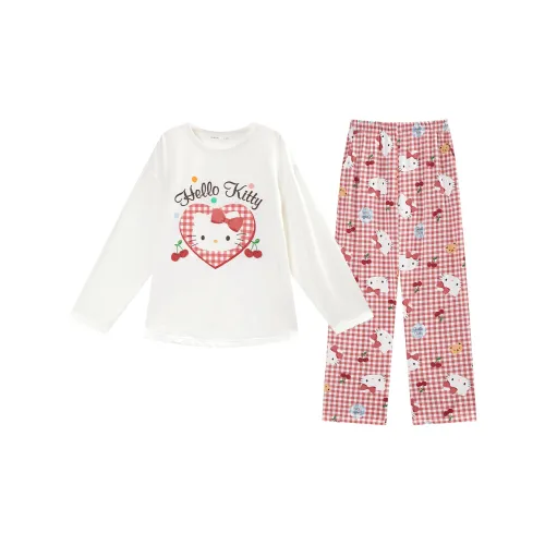 GUKOO Sanrio series Молочный белый Женские Пижамные комплекты