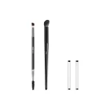 Двойная головка для тени для глаз + Щетка для тени для носа A105 + 2 пылезащитных трубки