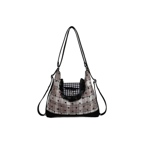 CAREELL ПУ (полиуретан) Сумка через плечо Стандартная Унисекс Хаки Сирсакер Черное Сердце