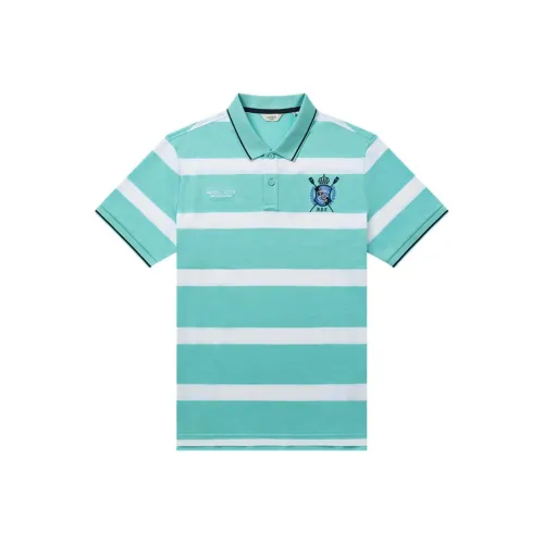 HAZZYS Мятно-синяя мужская рубашка поло