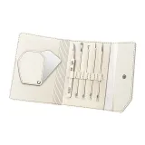 Набор игл Slit Prickle Needle, 6 шт. - Кожаный чехол, молочно-белый